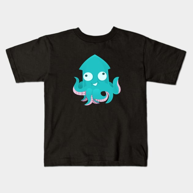 Crazy Kraken Kids T-Shirt by Johnitees